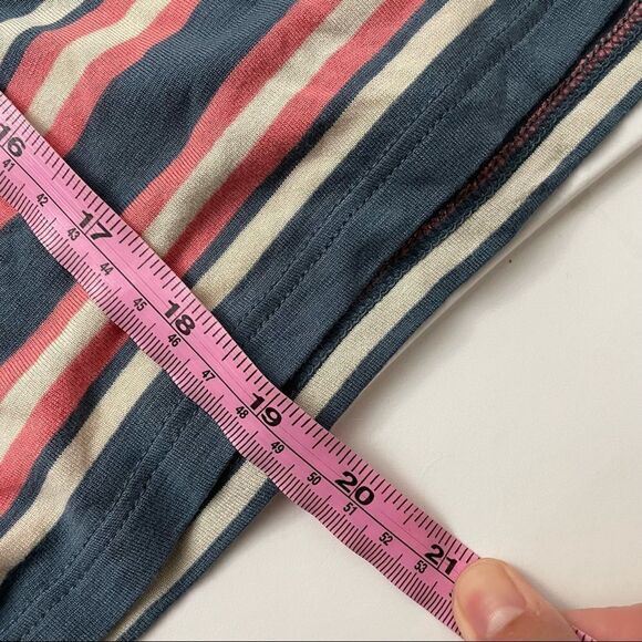 TREASURE & BOND GIRLS’ BLUE MIRAGE CORAL STRIPE long sleeve top sz XL 14/16 - Picture 7 of 12